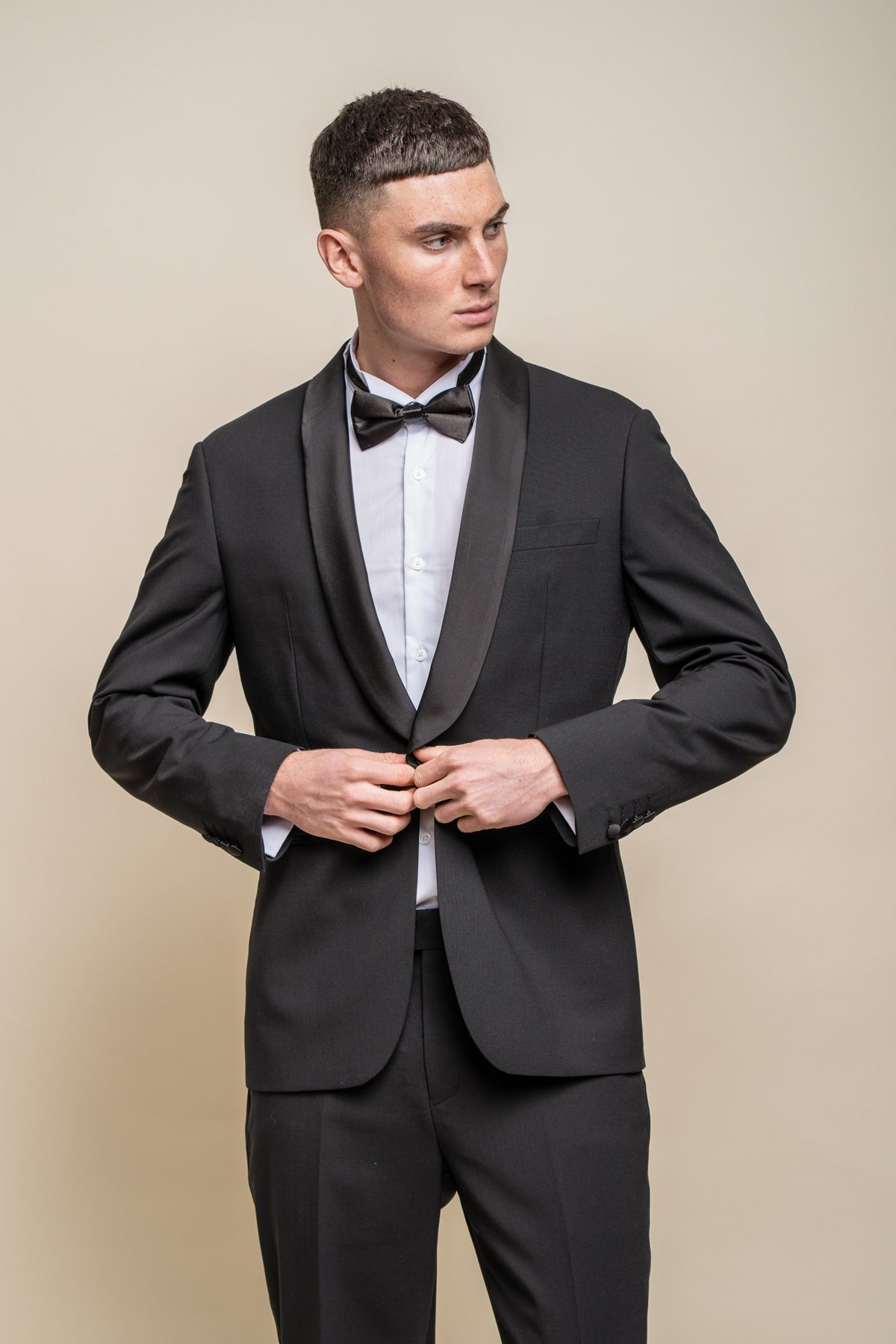 black formal dress for men with tie Black Tie Attire
