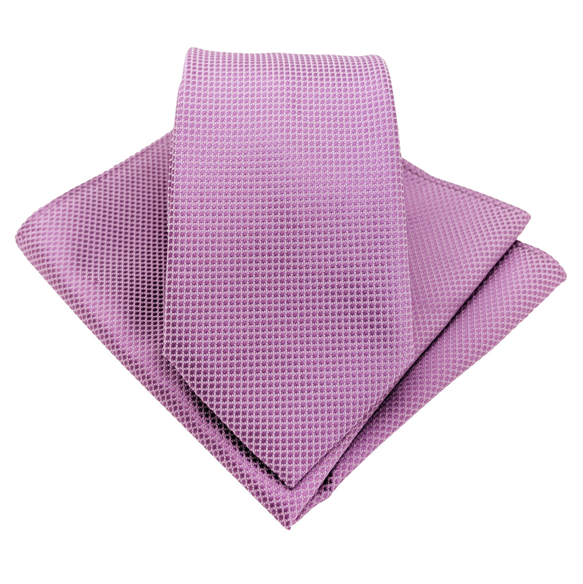 Amethyst Textured Wedding Tie Pocket Square Set