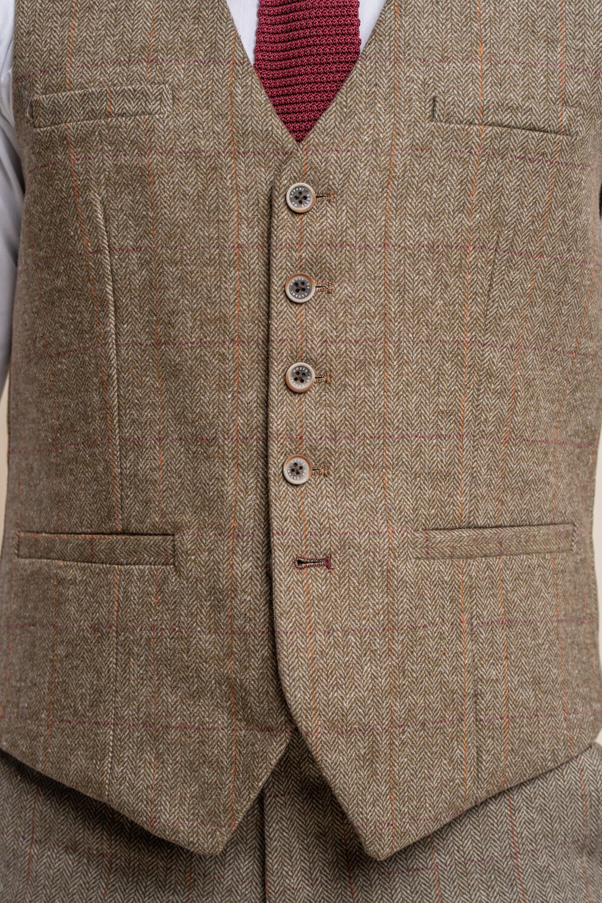 Gaston Sage Tweed Suit Swatch