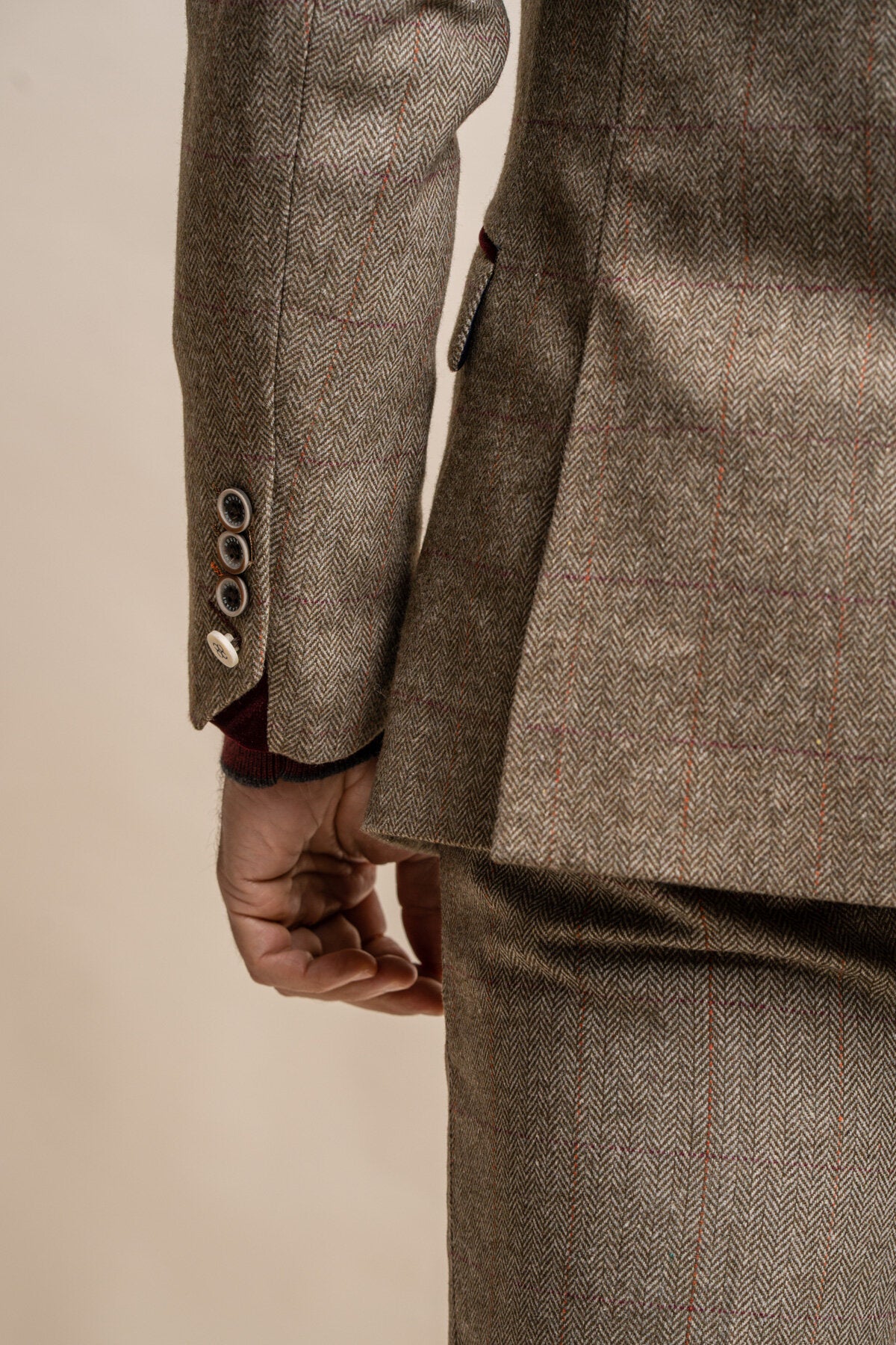 Gaston Sage Tweed Suit Swatch