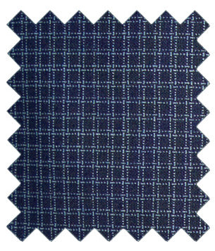 Bond Navy Check Suit Swatch