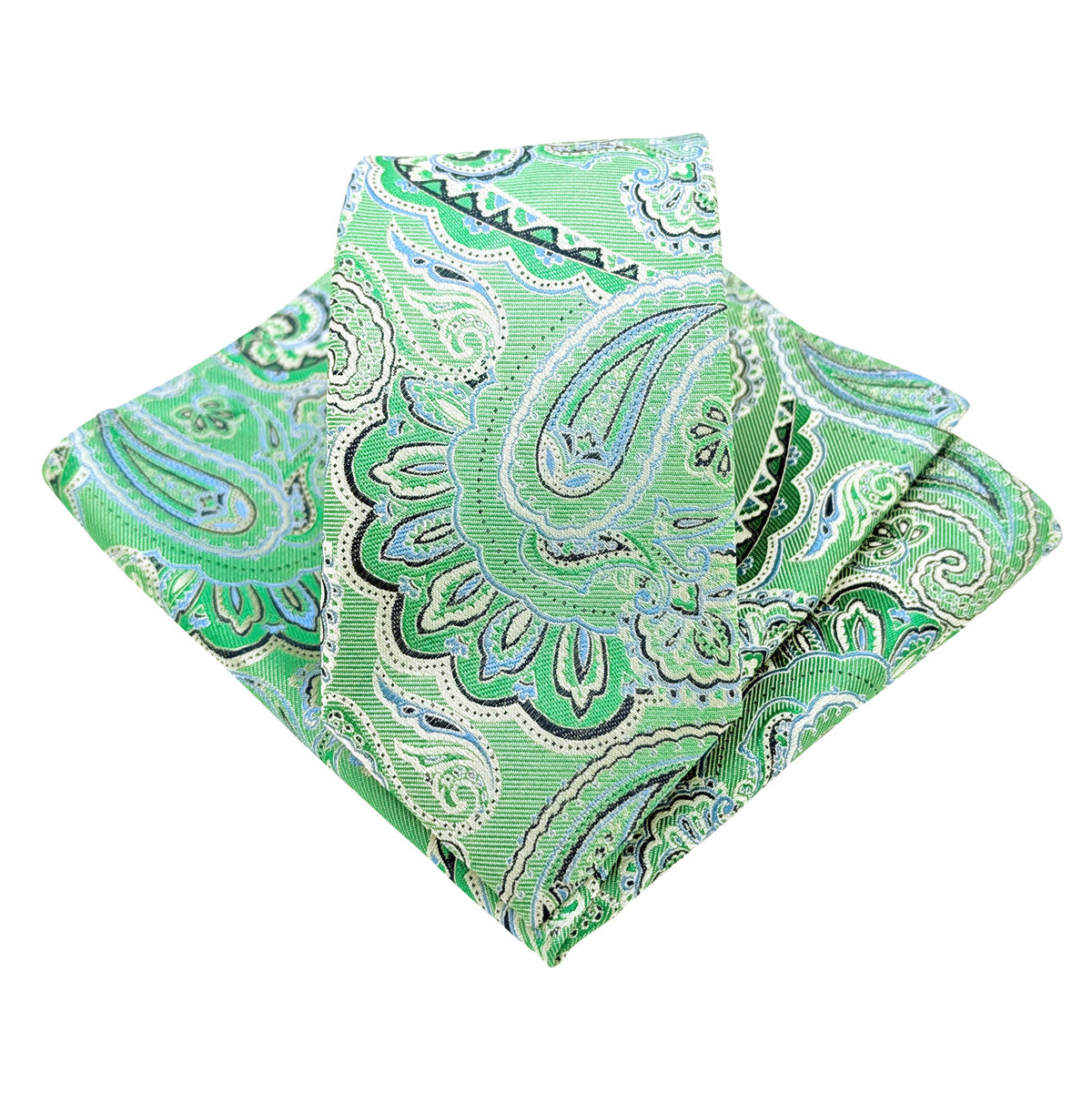 Bright-Mint-Paisley-Silk-Wedding-Tie-and-Pocket-Square-Set