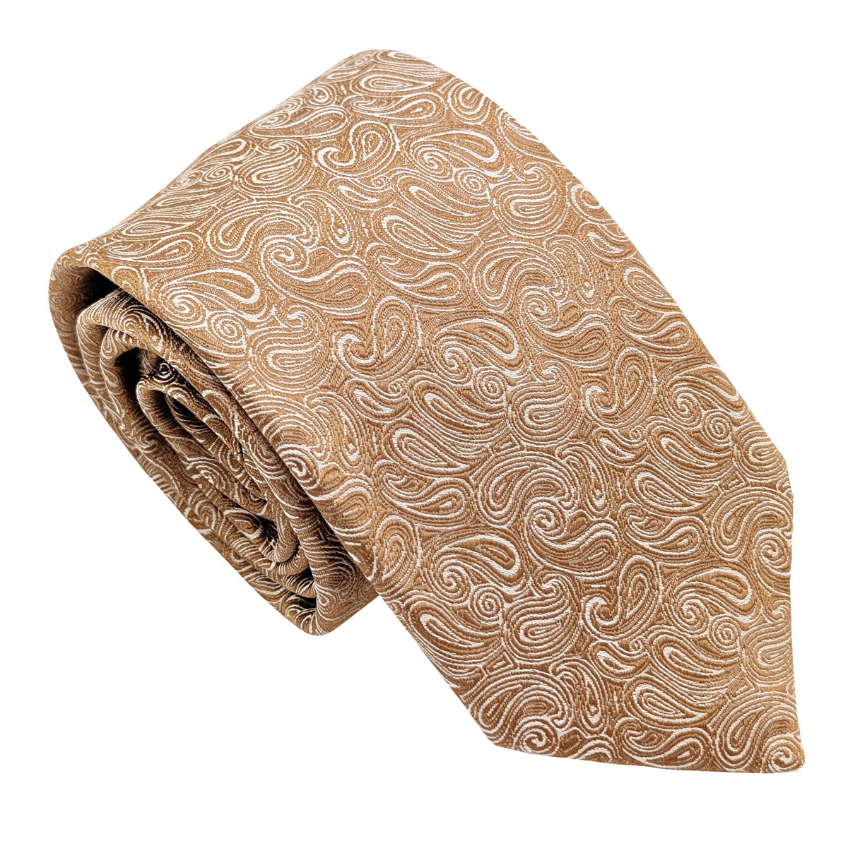 Bronze Paisley Wedding Tie