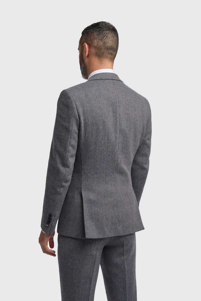 Thomas Grey Herringbone 3 Piece Suit