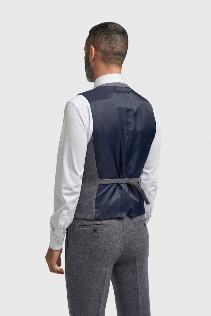 Thomas Grey Herringbone 3 Piece Suit