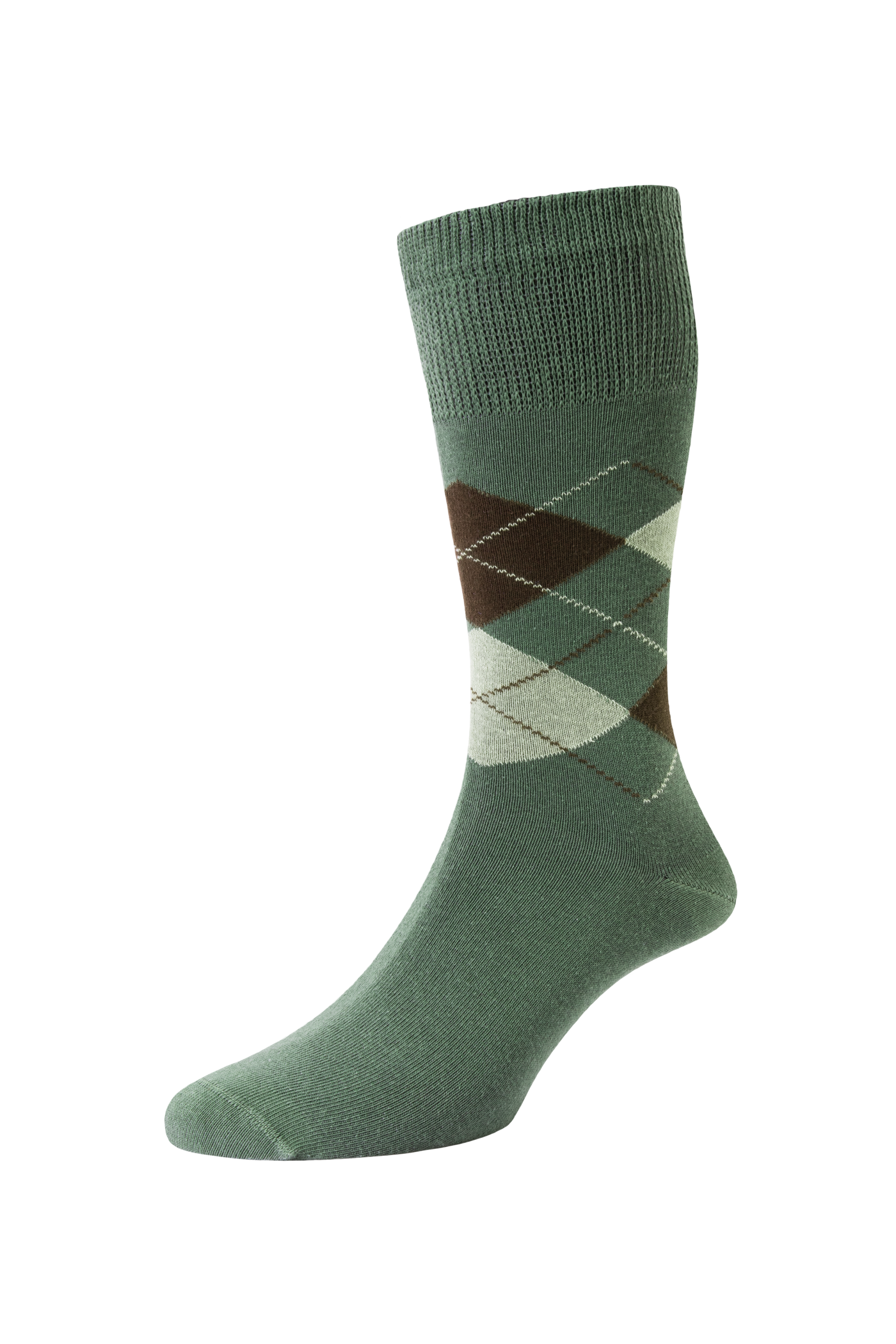 Olive Argyle Wedding Socks