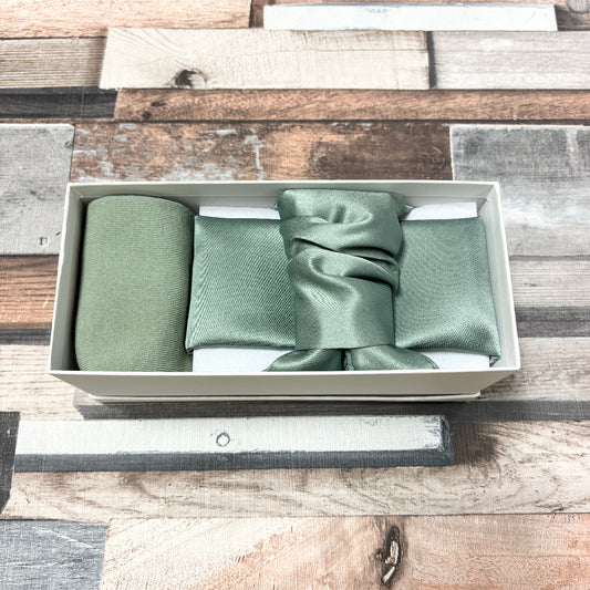 Sage Cravat Boxed Gift Set