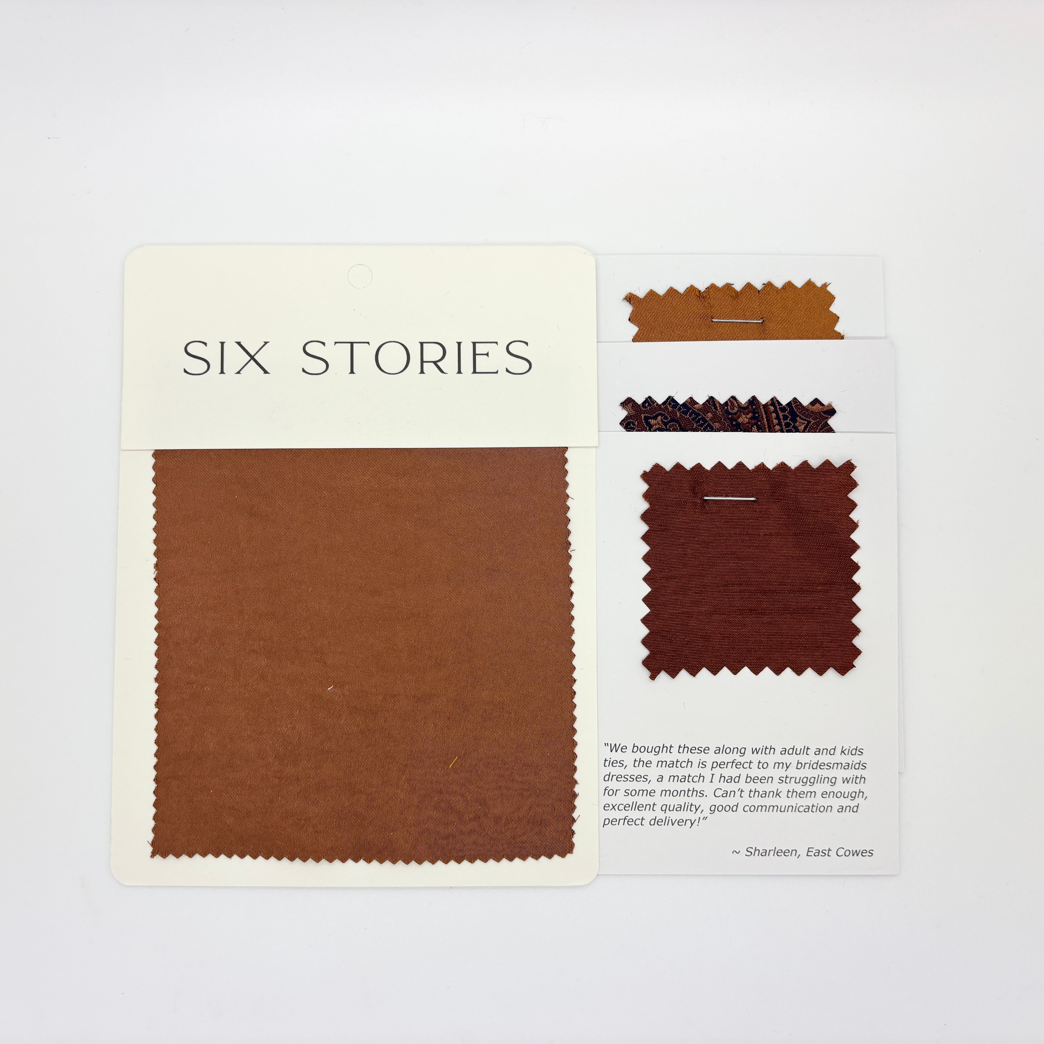 Six Stories - Rust Satin Matches | Match Ties To Bridesmaid Dresses Swagger & Swoon Six Stories - Rust Satin Matches | Match Ties To Bridesmaid Dresses Swagger & Swoon