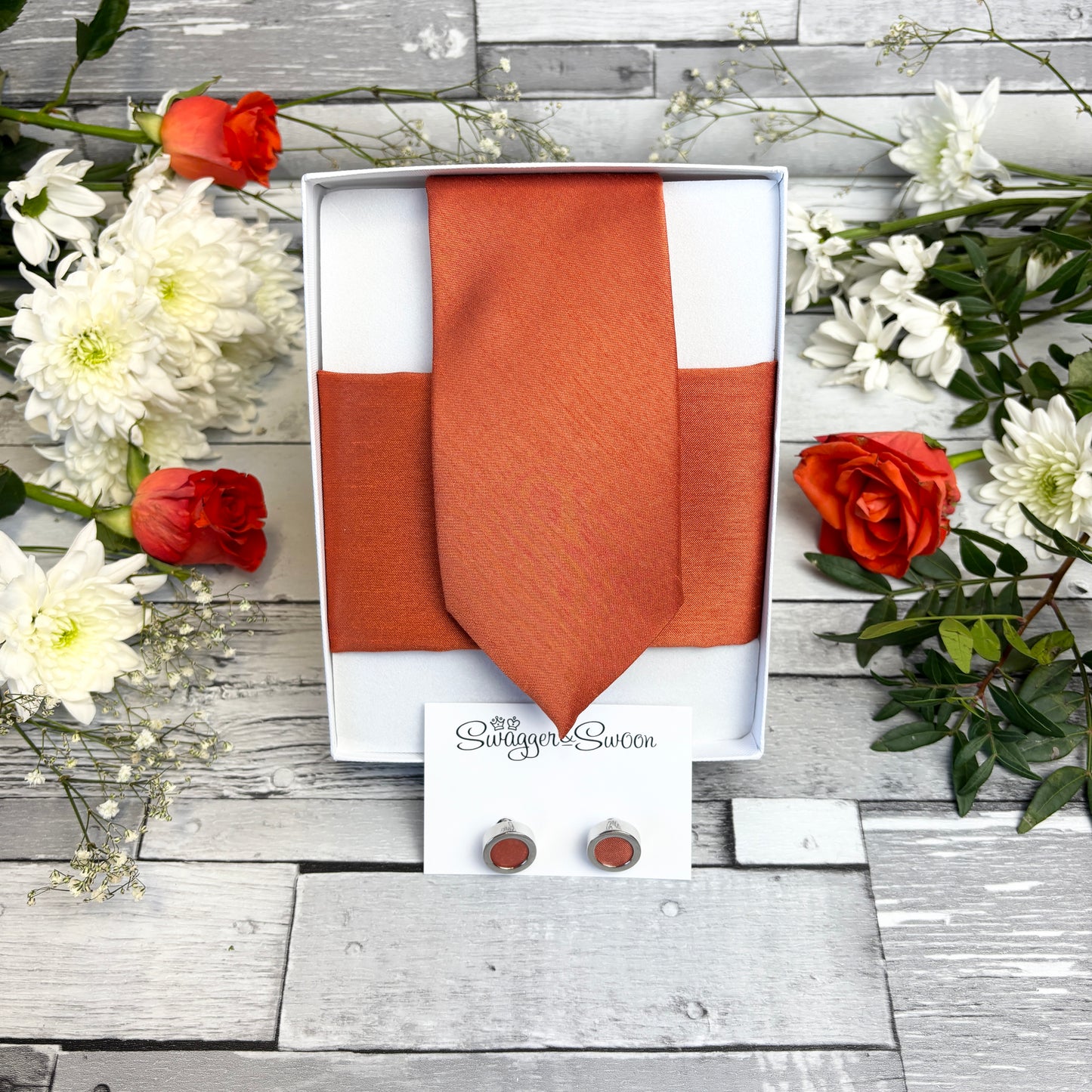 Rust Shantung Wedding Swatch