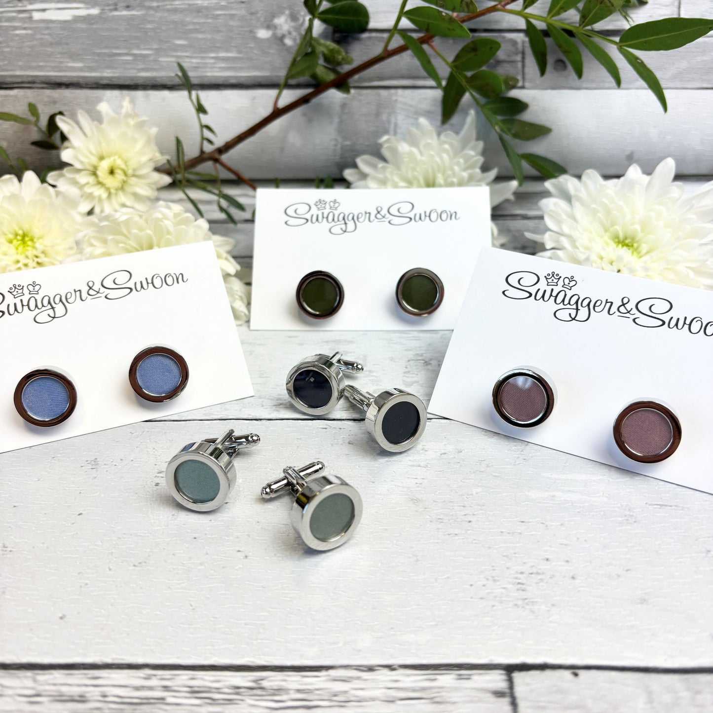 Blue Daisy Cufflinks