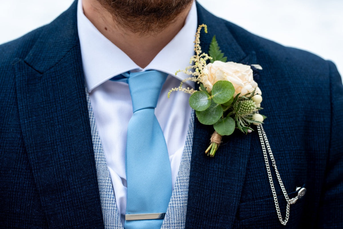 Mid Blue Wedding Tie