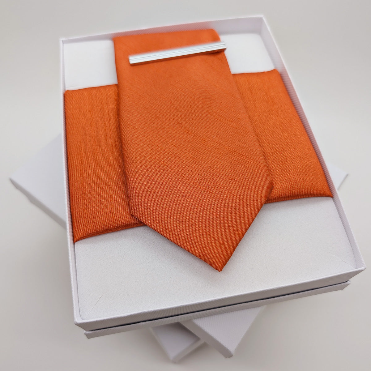 Rust Shantung Wedding Tie