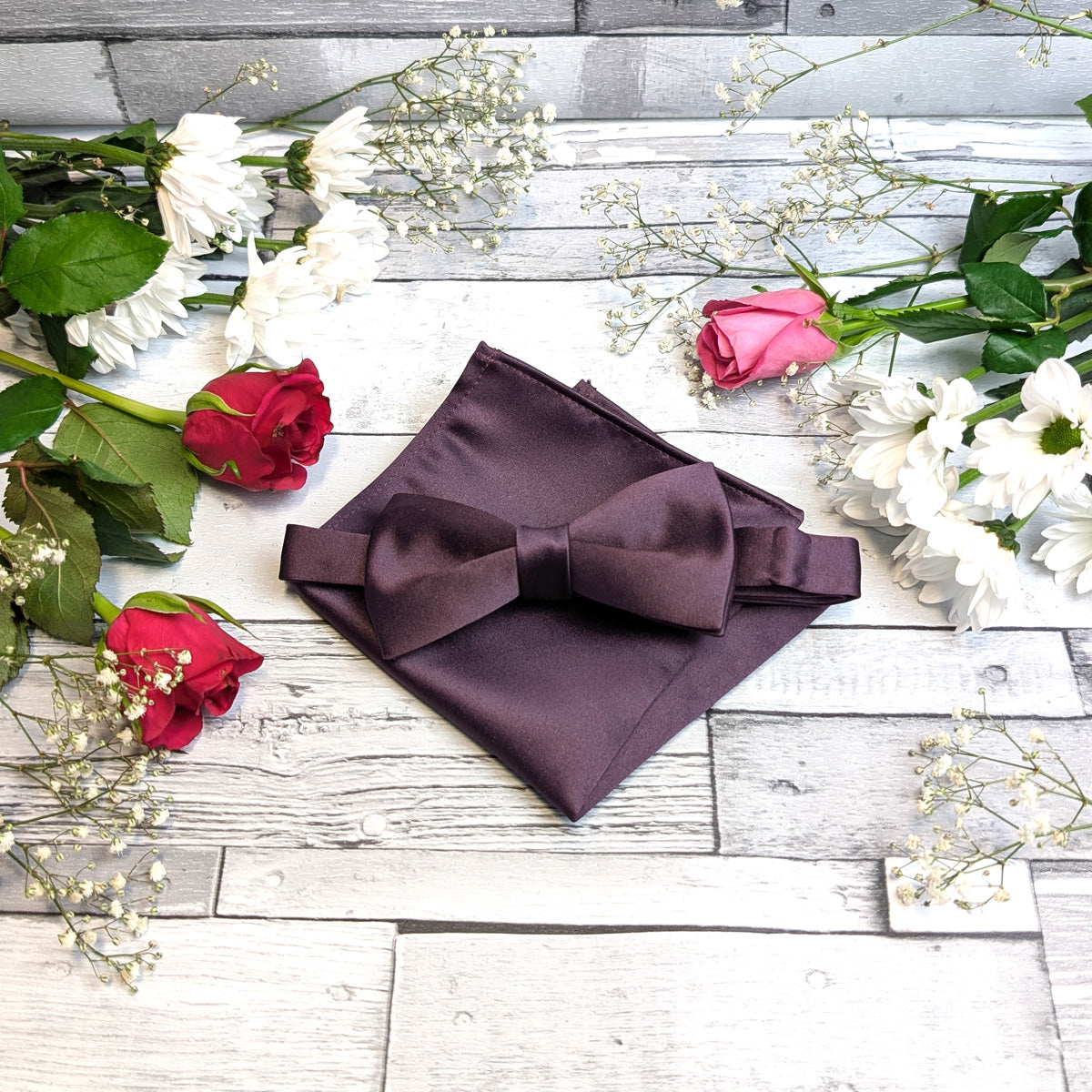 Plum Pocket Square