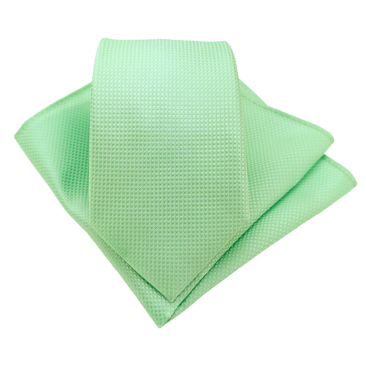 Seafoam Textured Wedding Tie and Pocket Square Set