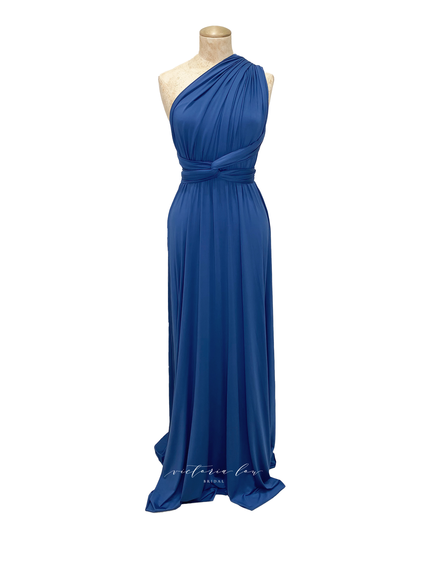 Matching Tie Swatch - Prussian Blue Dress from Victoria Lou Bridal