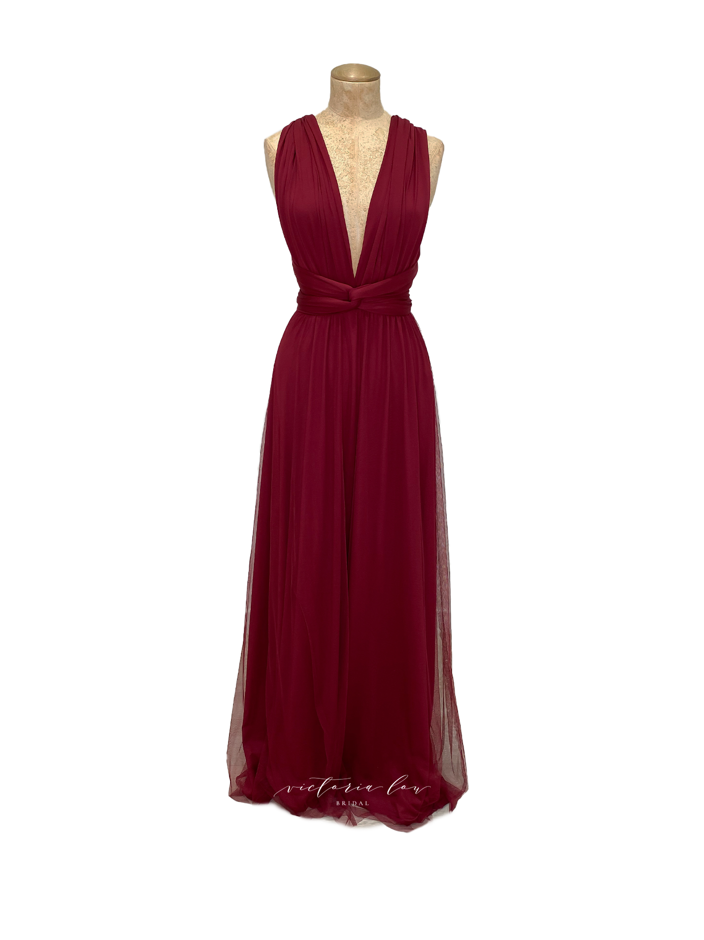 Matching Tie Swatch - Rouge Dress from Victoria Lou Bridal