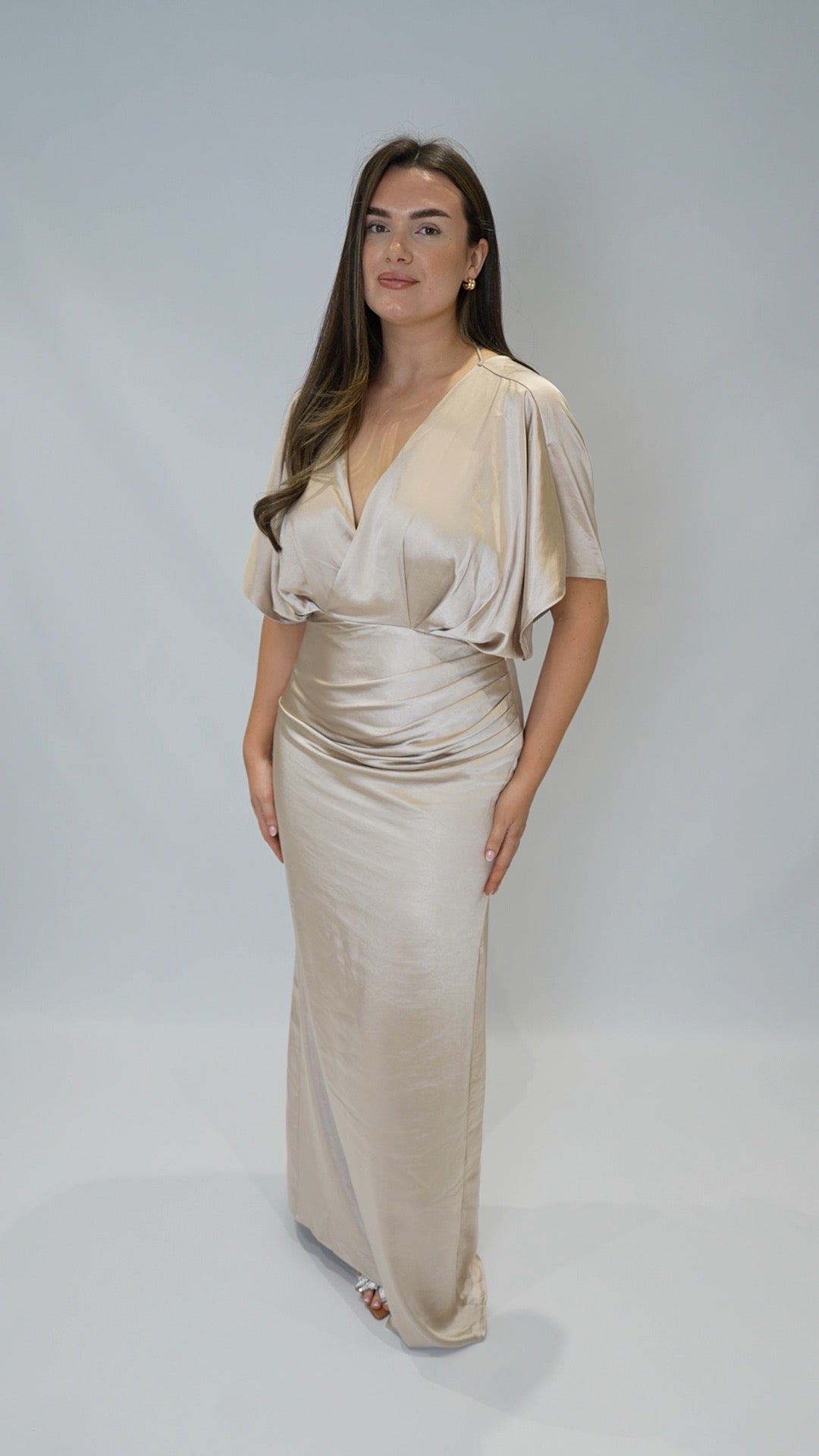 champagne multiway dress Metallic Champagne Infinity Dress: Custom Multiway Gown, USA Made
