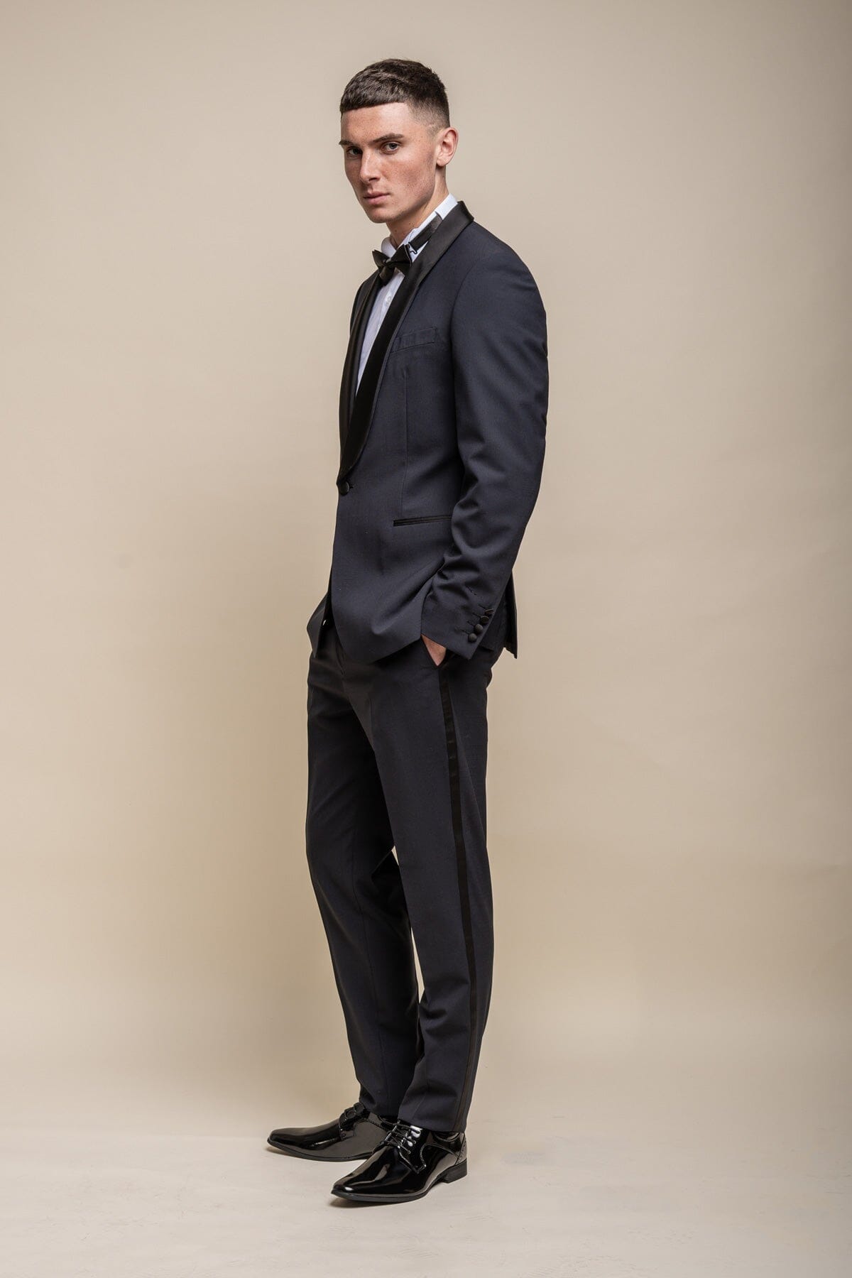 Aspen Midnight Navy Tuxedo 2 Piece Suit - Suits -