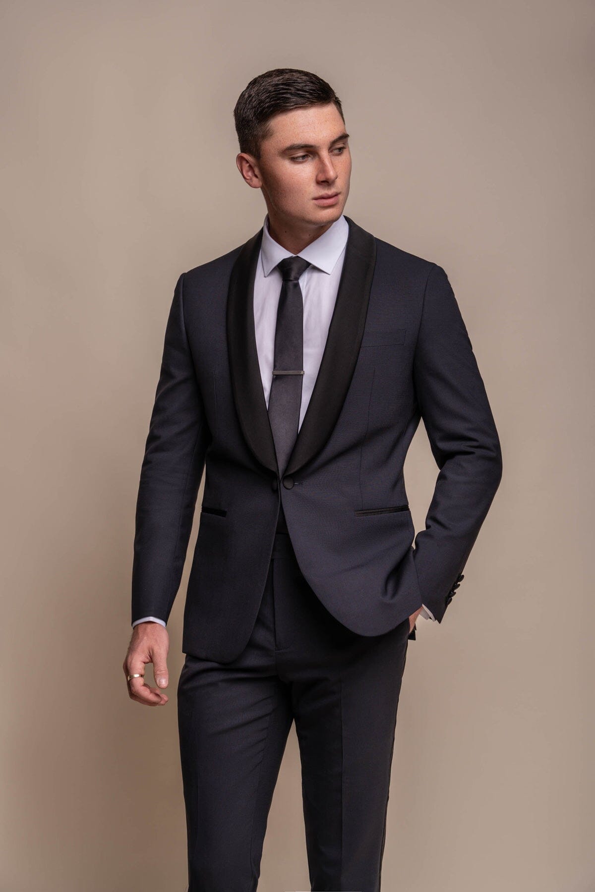 Aspen Midnight Navy Tuxedo 2 Piece Suit - Suits -