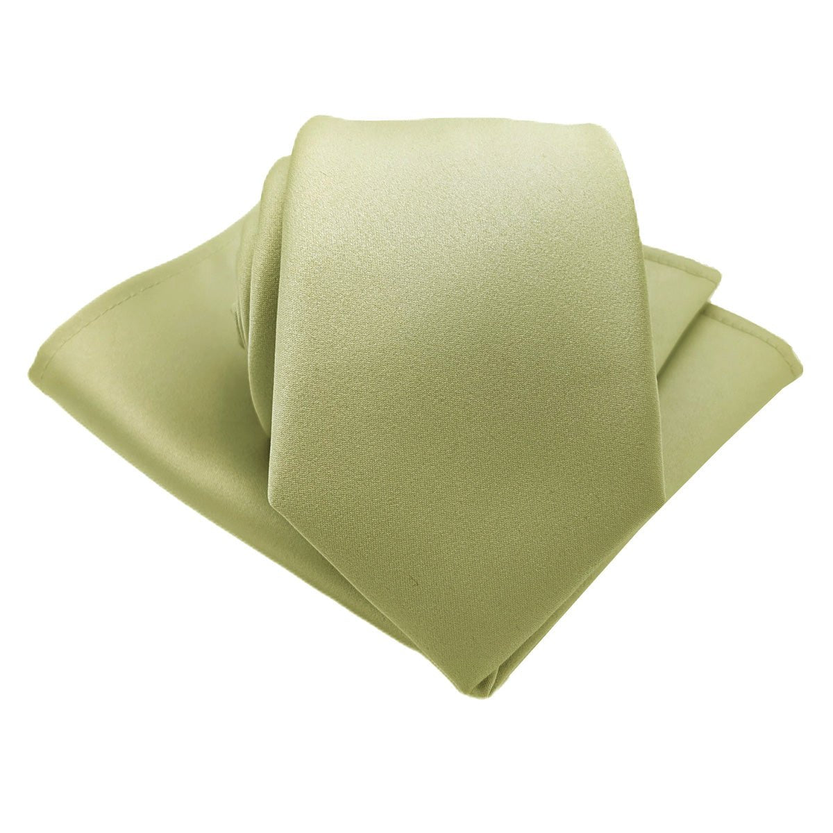 Close-up Avocado tie satin fabric