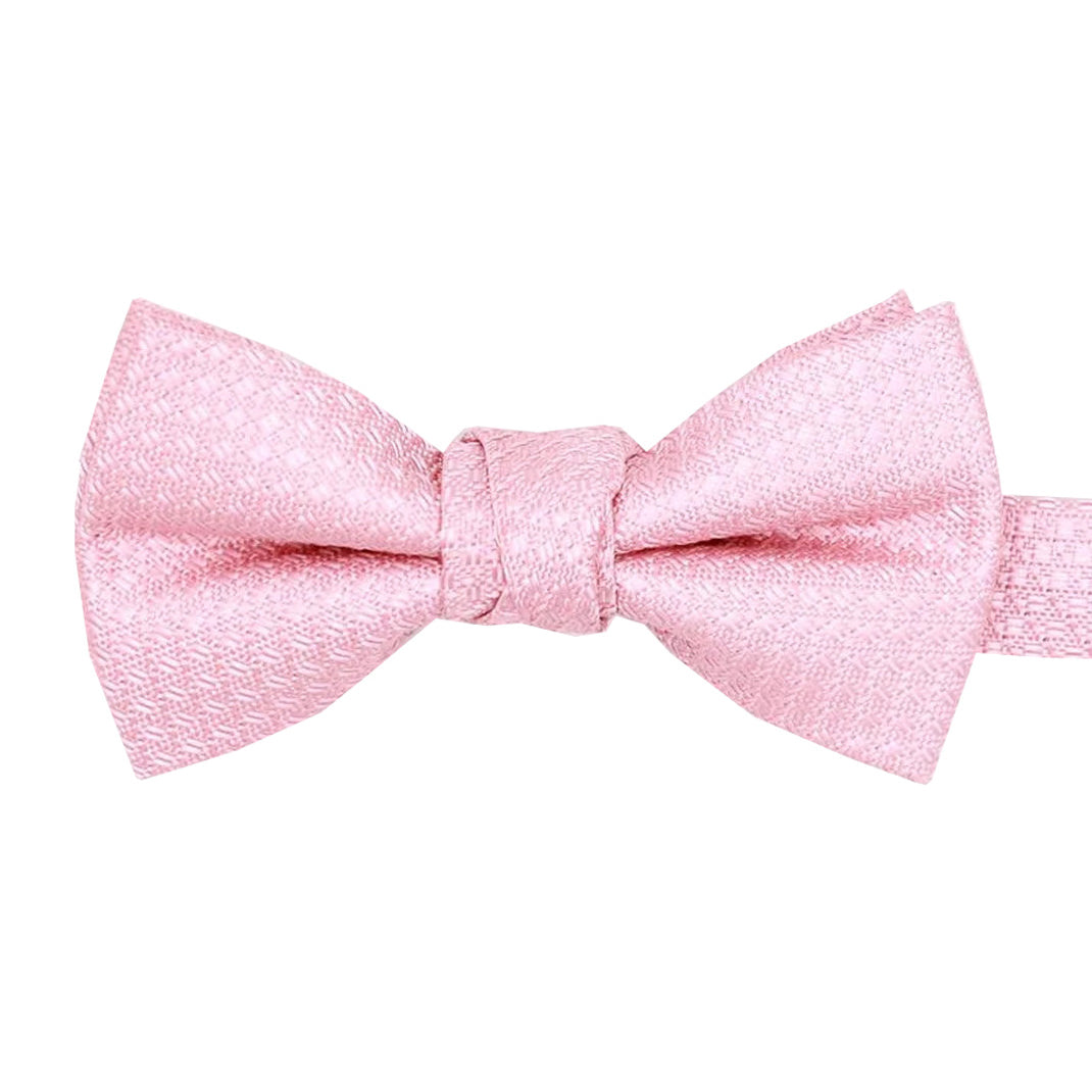 Rose Pink Woven Boys Bow Ties