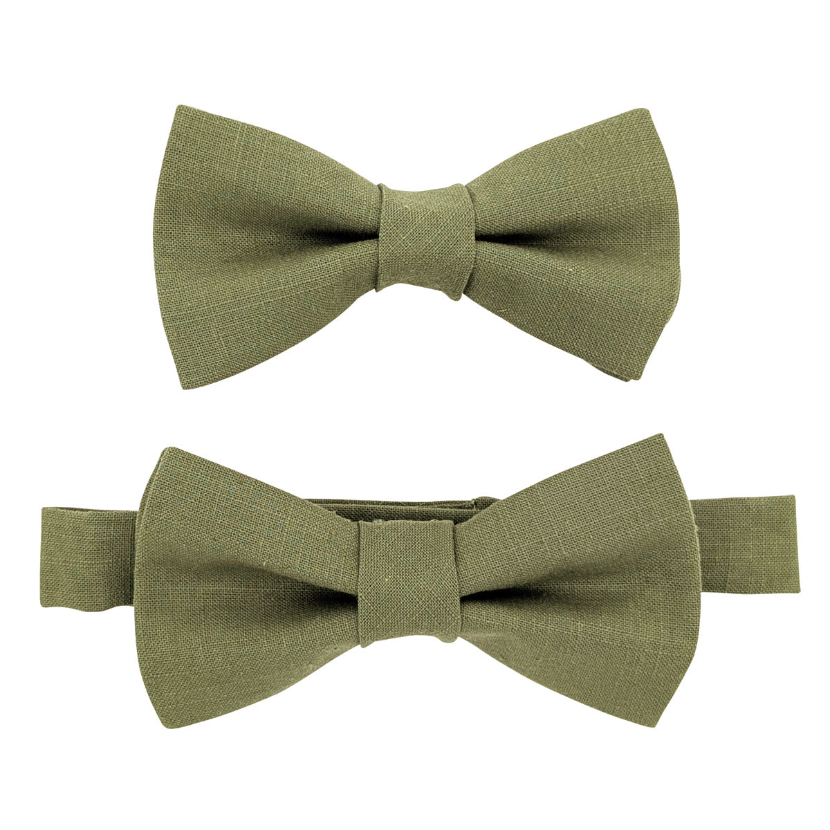 Khaki Cotton Boys Bow Ties