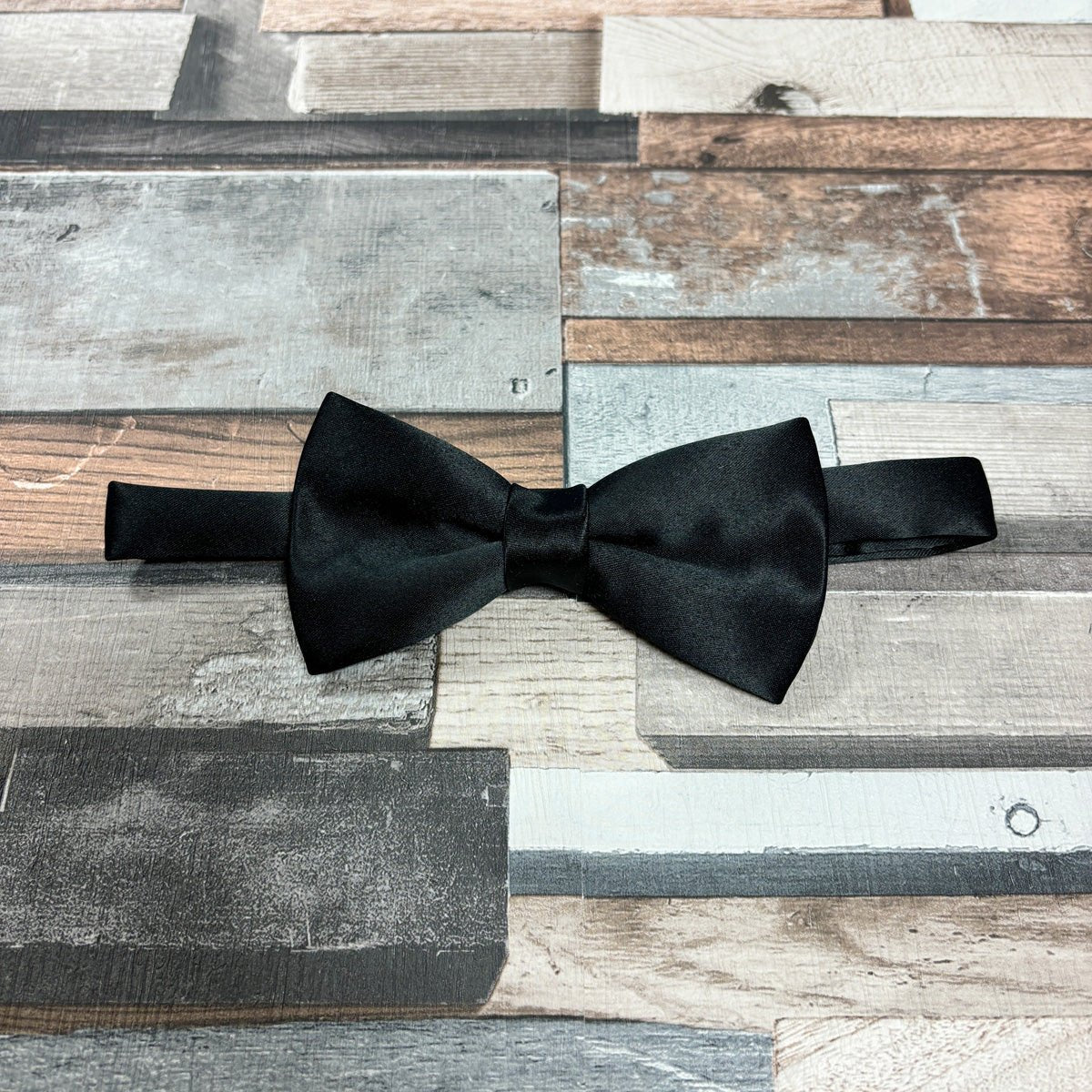 Black Satin Bow Tie - Gift Sets - Pre - Tied Bow Tie - Bow Tie Only - Swagger & Swoon