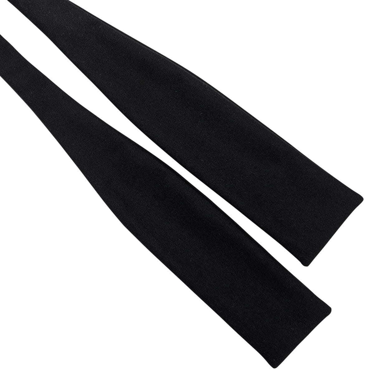 Black Silk Twill Batswing Bow Tie - Bow Ties -