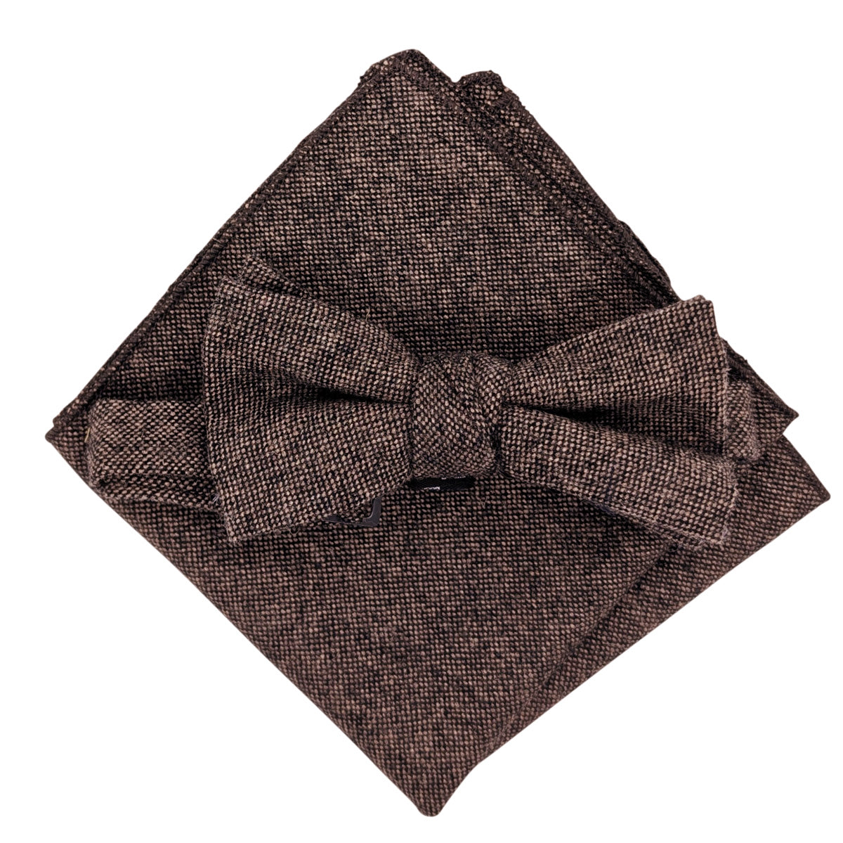 Brown Tweed Pocket Square