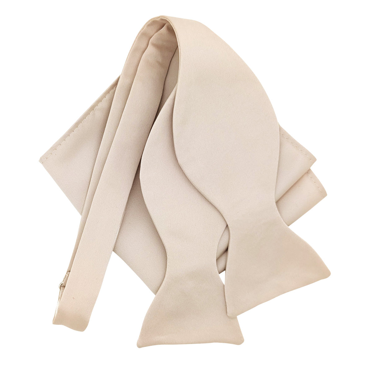 Antique Champagne Self Tie Bow Tie Set