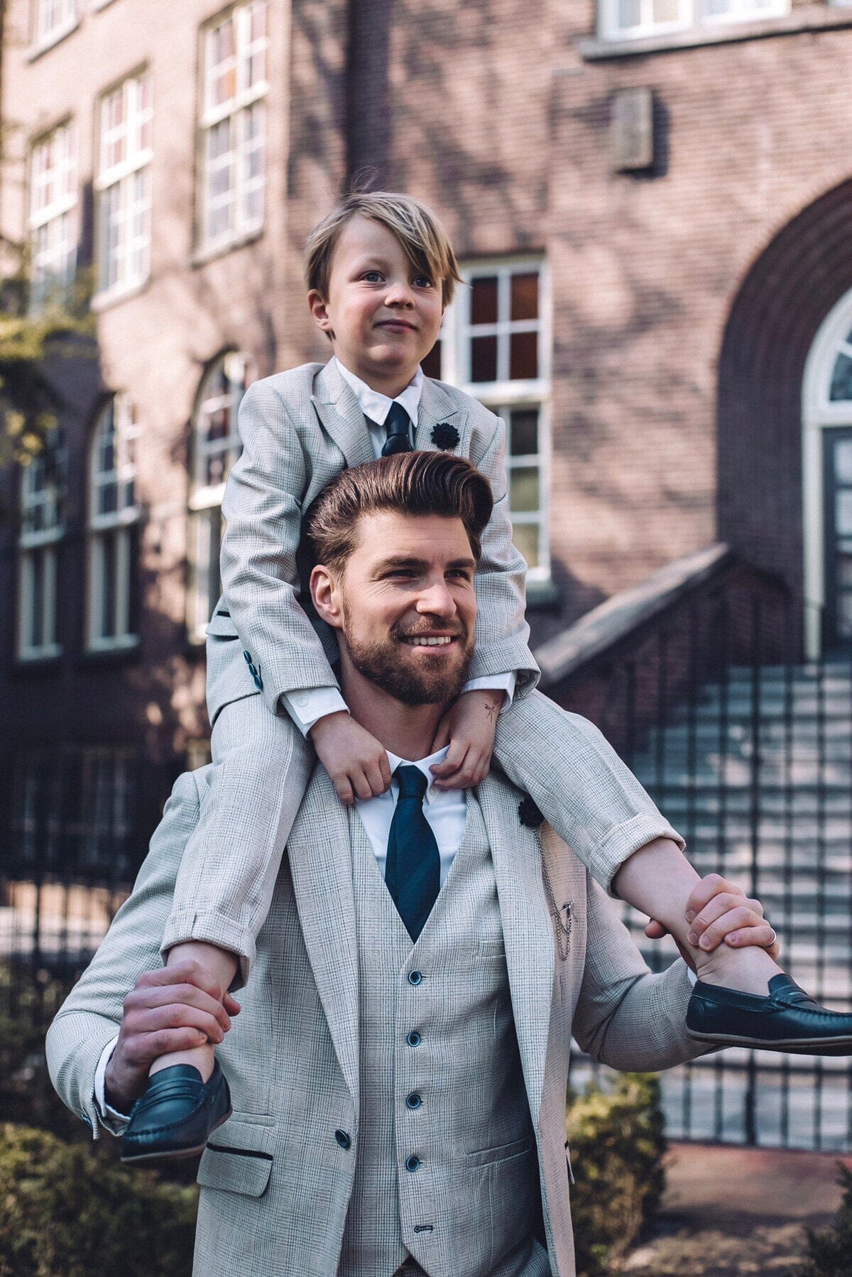 Caridi Beige Boys 3 Piece Suit - Childrenswear -