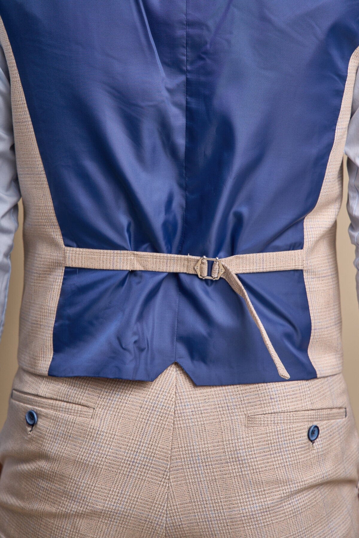 Caridi Beige Tweed Trousers - Trousers -