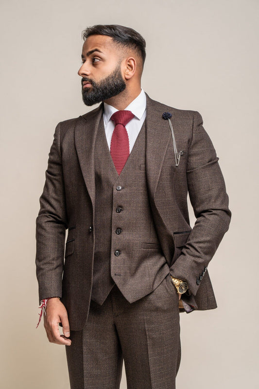 Caridi Brown Jacket - Blazers & Jackets - 34R