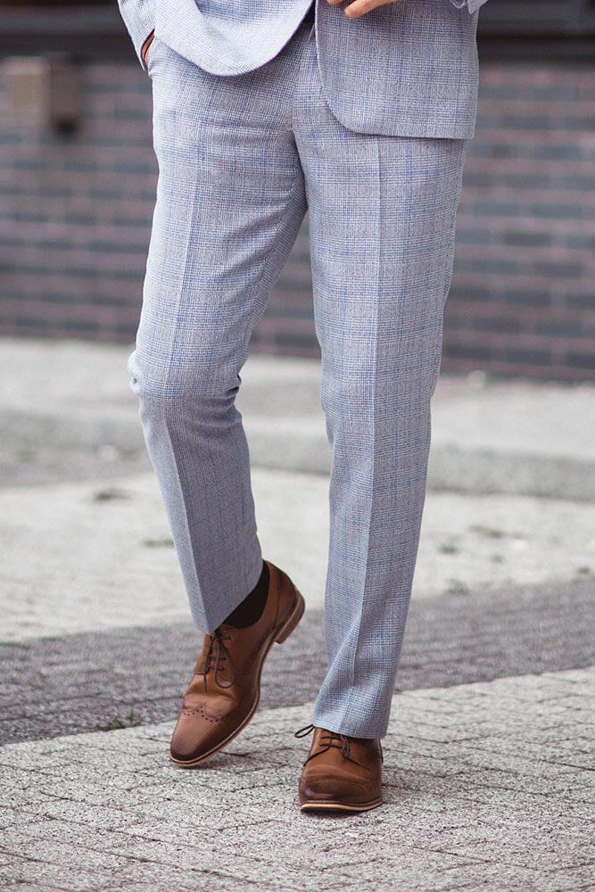 Caridi Sky Blue 3 Piece Wedding Suit - Suits -