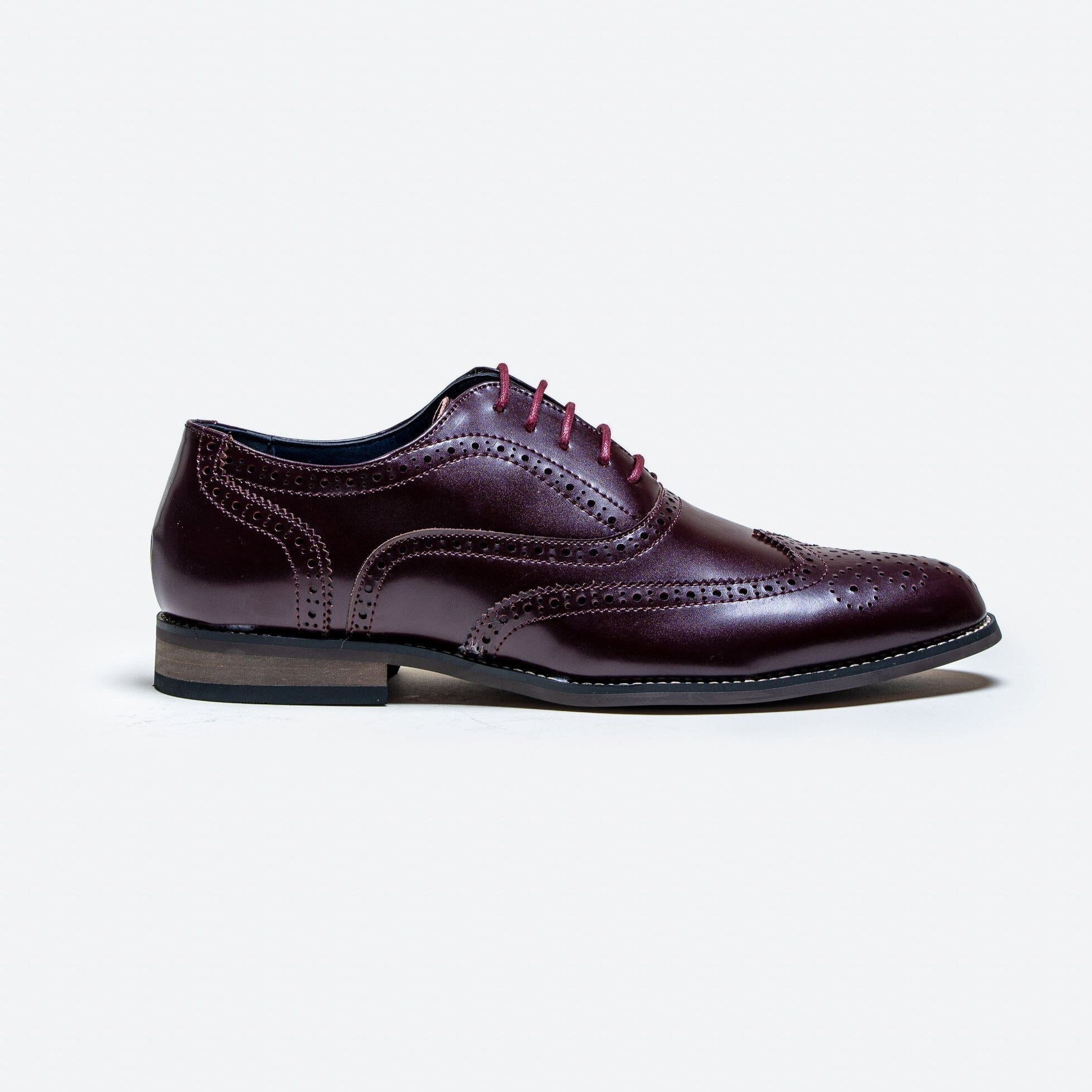 Clark Wine Brogue Shoes Mens Cherry Brogues Wedding Shoes