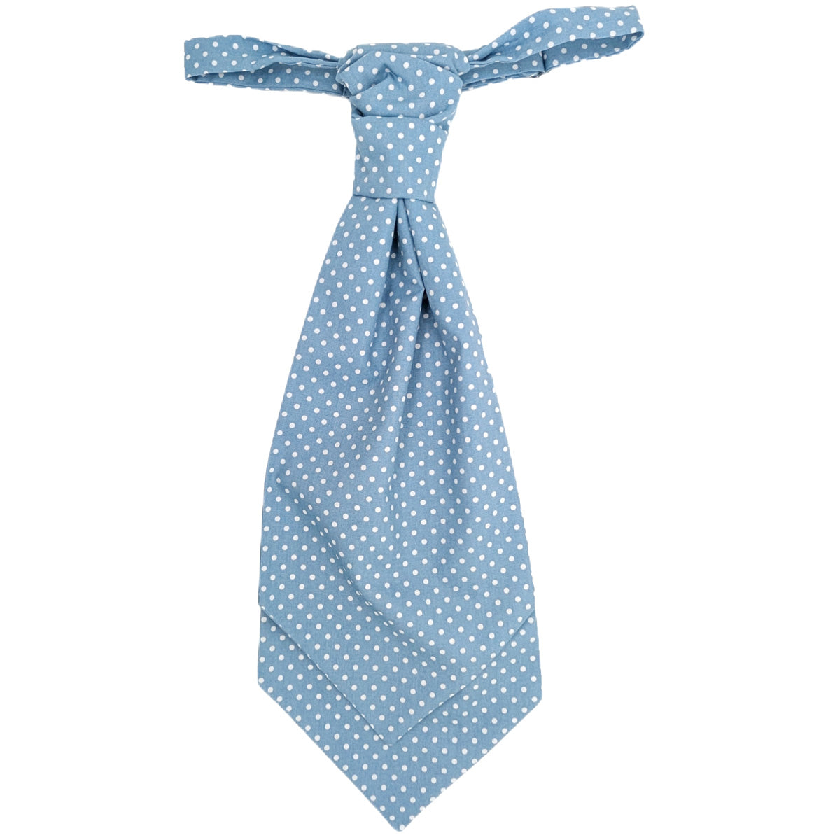 Mid Blue Spot Boys Wedding Cravat