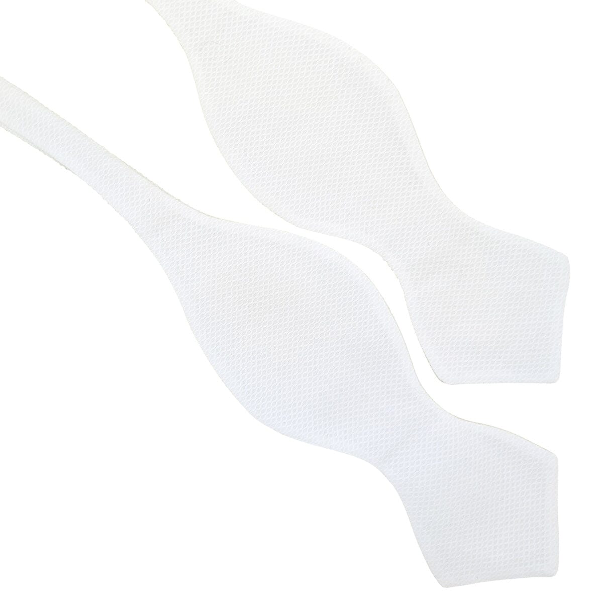 Diamond Point White Marcella Bow Tie - Formalwear -