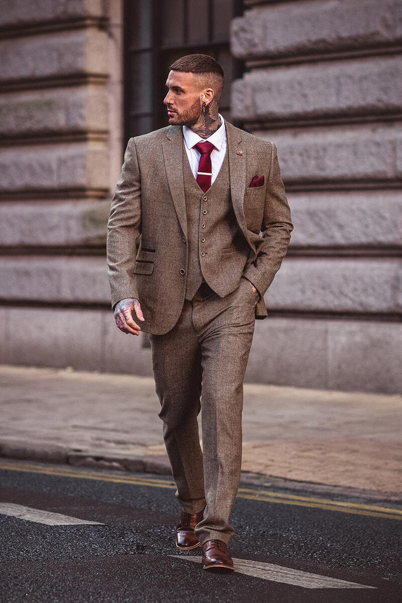 Gaston Sage Tweed Waistcoat - Waistcoats -