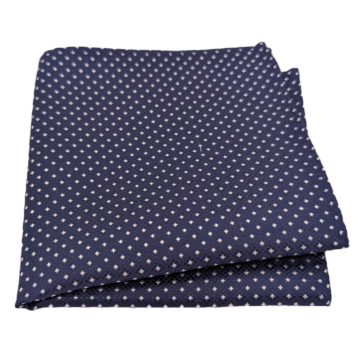 Navy Diamonds Pocket Square