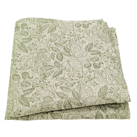 Wild Sage Woodland Leaves Pocket Square