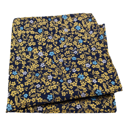 Yellow Daisy Floral Pocket Square