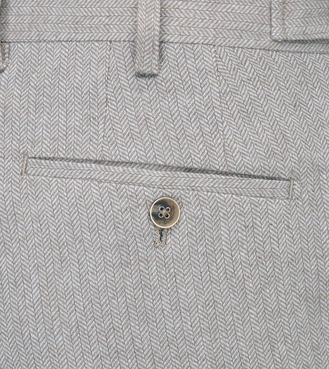 Jude Stone Herringbone Trousers - Trousers - 28R - Swagger & Swoon