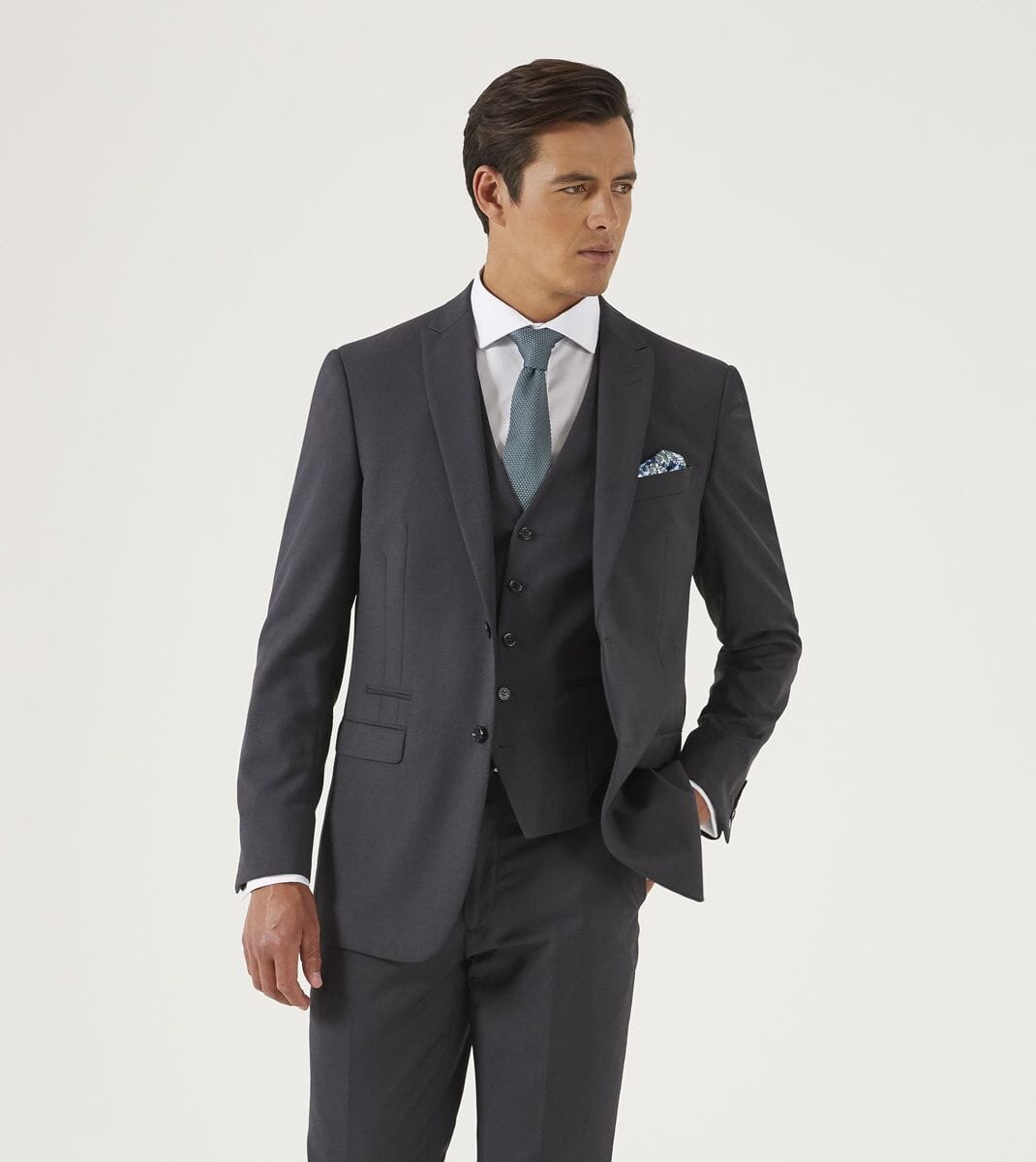 Madrid Charcoal Waistcoat - Waistcoats - 34R - Swagger & Swoon