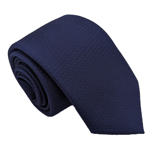 Navy Woven Wedding Tie