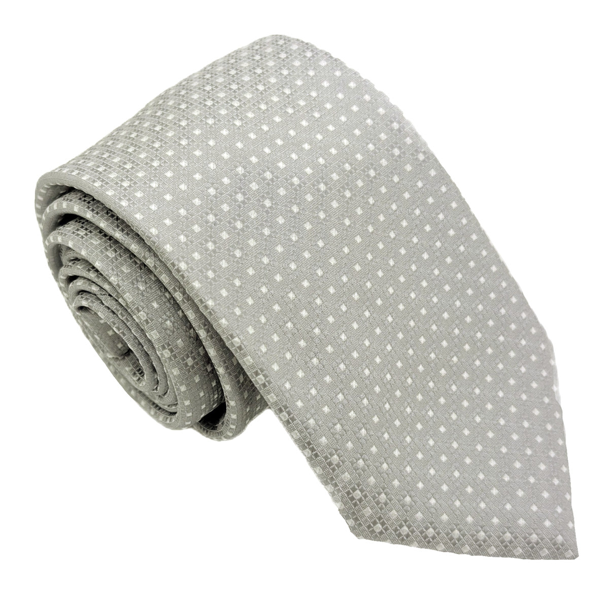 Pearl Grey Diamonds Wedding Tie