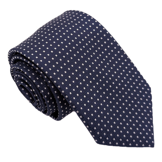 Navy Diamonds Wedding Tie