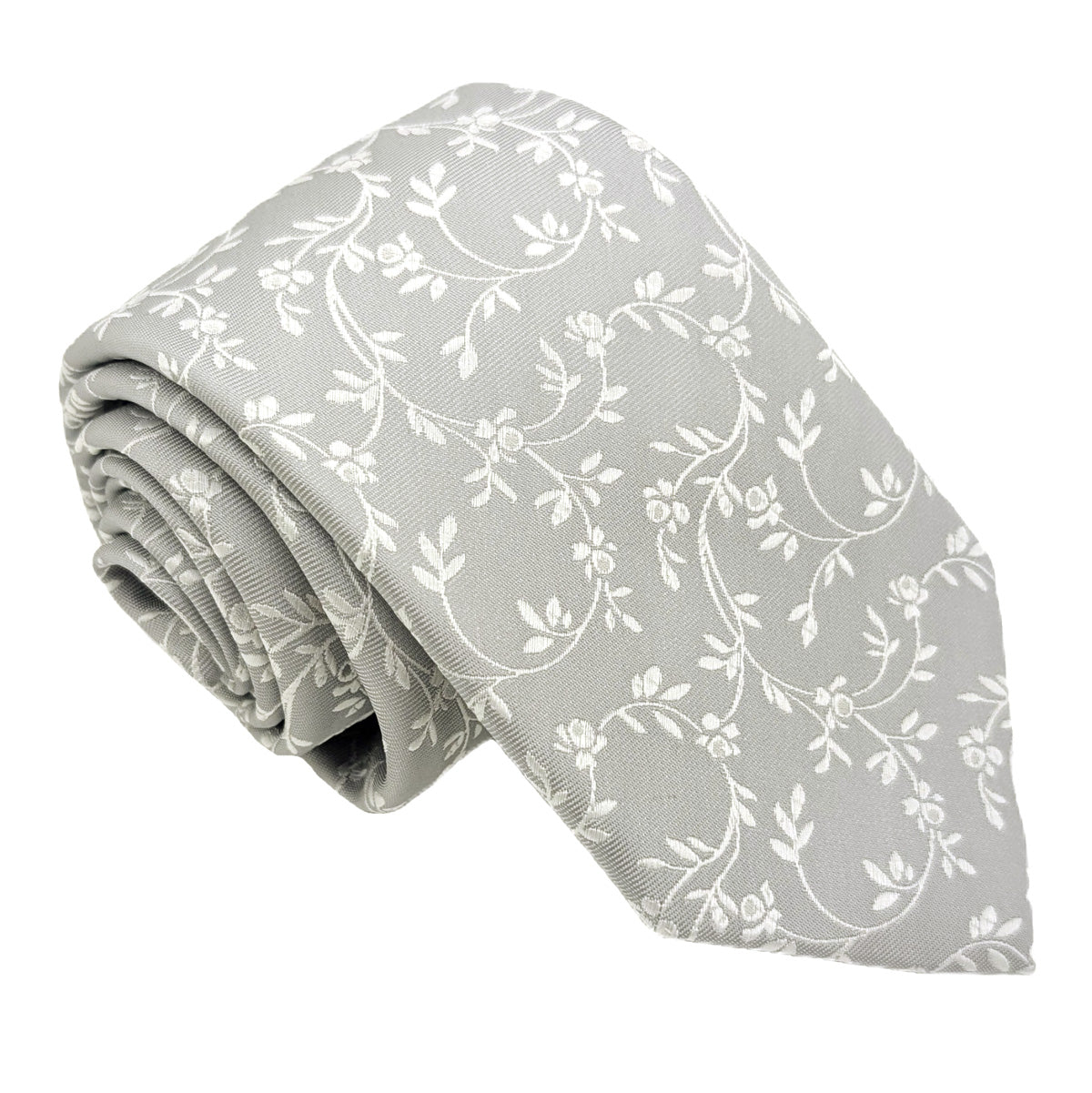 Pearl Grey Leaves Wedding Swatch