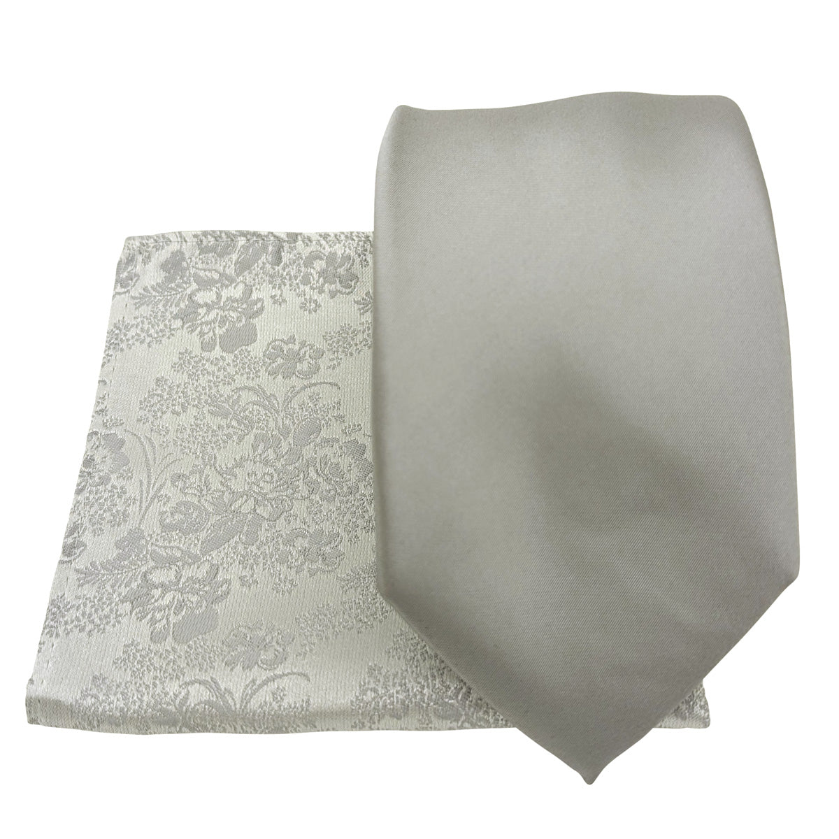 Mix and Match - Grey Patterned & Grey Wedding Tie Set