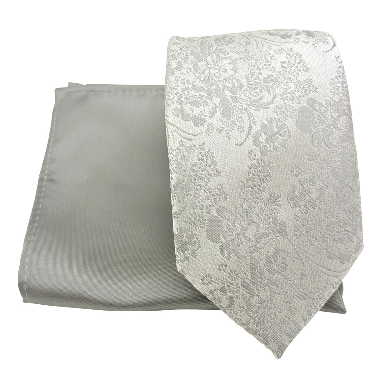 Mix and Match - Grey Patterned & Grey Wedding Tie Set
