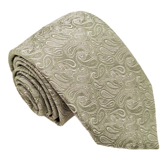 Wild Sage Paisley Wedding Tie